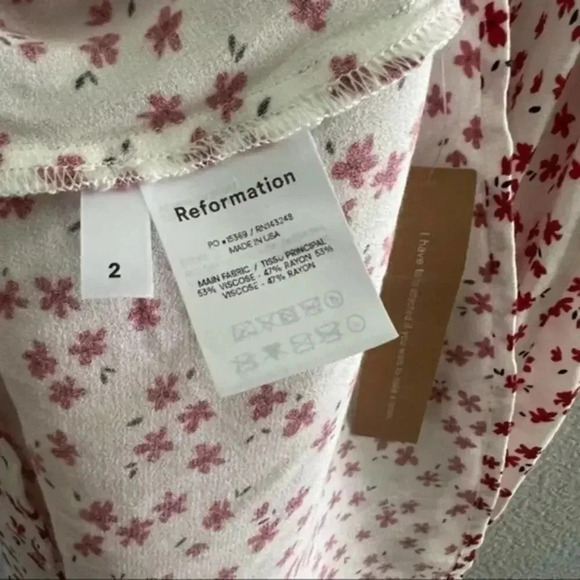 Reformation Boston Dress in Sophia Floral Midi Dress B407 - Picture 7 of 8